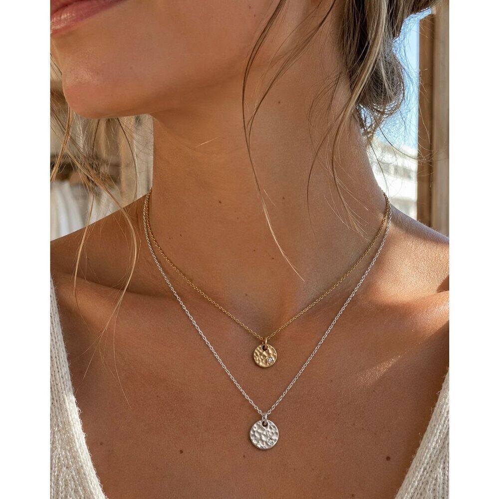 Layered Celestial Pendant Necklace – Gold & Silver Tone Sun & Moon Charms